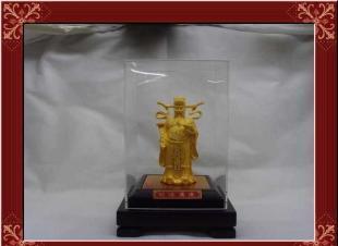 批發(fā)0千足電鑄絨沙金 財源廣進辦公家居工藝品